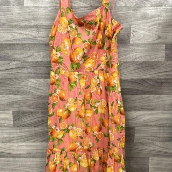 Lemons and Oranges Tiered Maxi Dress - Picture 4 of 9